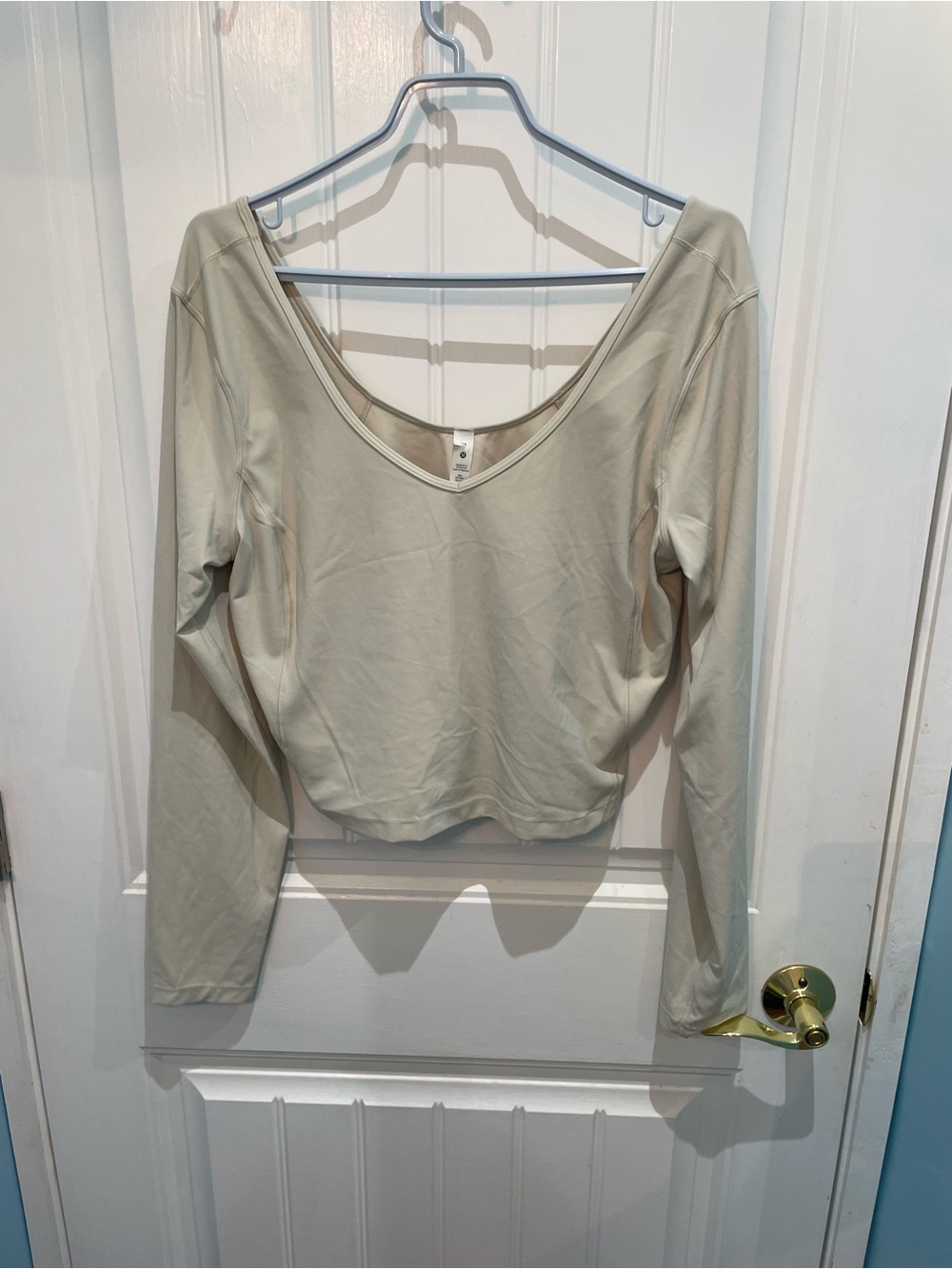 lululemon athletica Scoop-Neck Long Sleeve Top - Light Cream